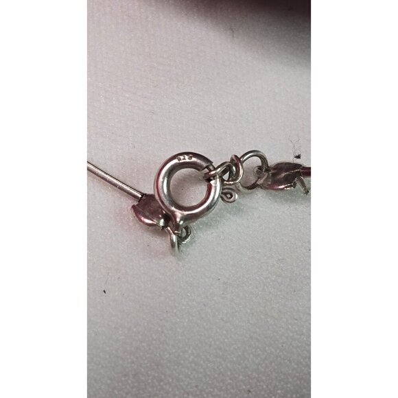 925 Sterling Silver & Goldstone Beaded Anklet Spring Clasp Fine Jewelry 9.25" - Picture 4 of 5